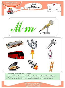 Çocuklar İçin M Sesi Çalışma Sayfaları 